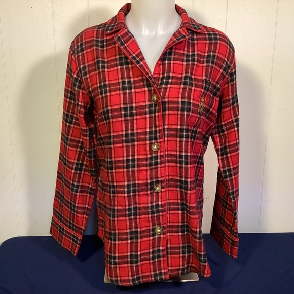 Lauren Ralph Plaid Flannel Pajamas Womens size small - Picture 2 of 13